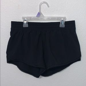 open leg lululemon shorts size 6